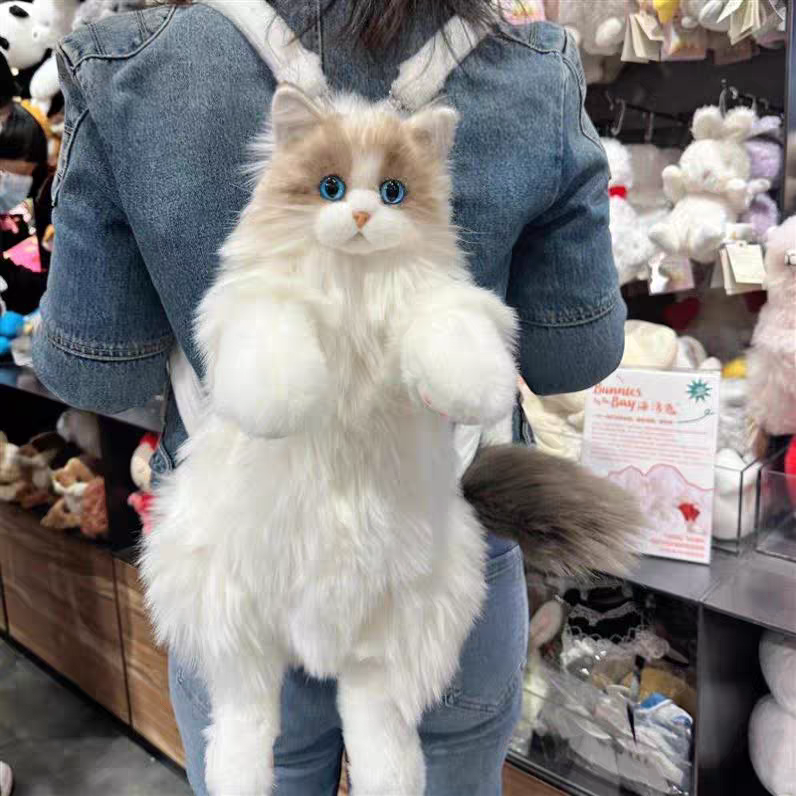 Large Plush Furr Cat Backpacks